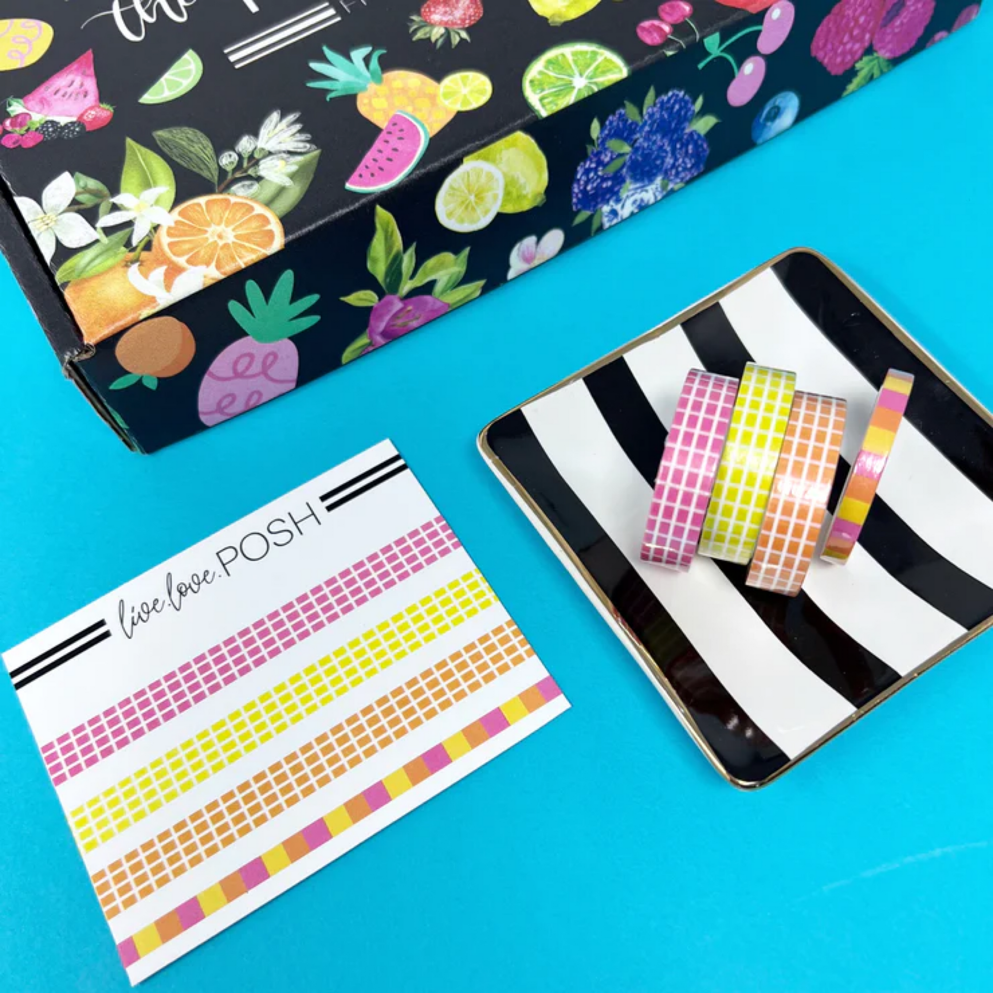 CITRUS GRID WASHI SET