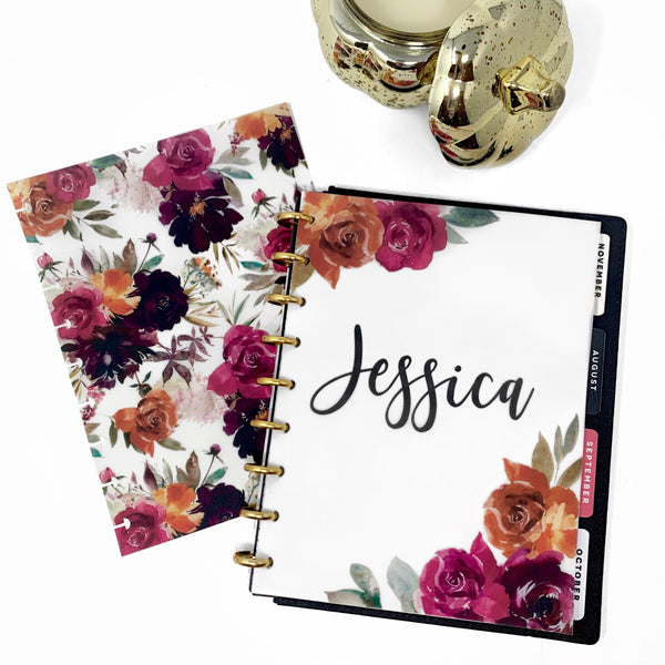 AUTUMN BLOOMS VELLUM DASHBOARD - PERSONALIZED