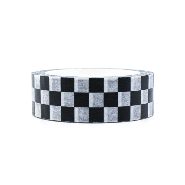 BLACK CHECKERBOARD WASHI TAPE
