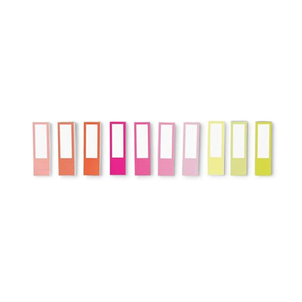 BRIGHT RAINBOW STICKY PAGE FLAGS - SET OF 10