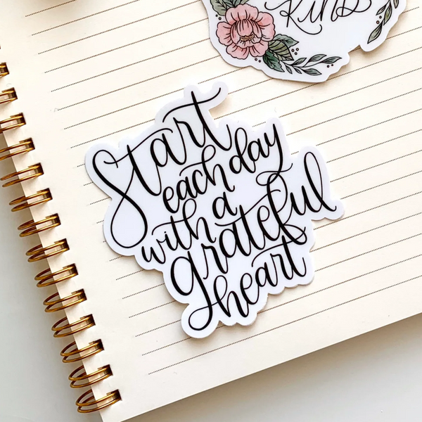 GRATEFUL HEART DIE CUT STICKER