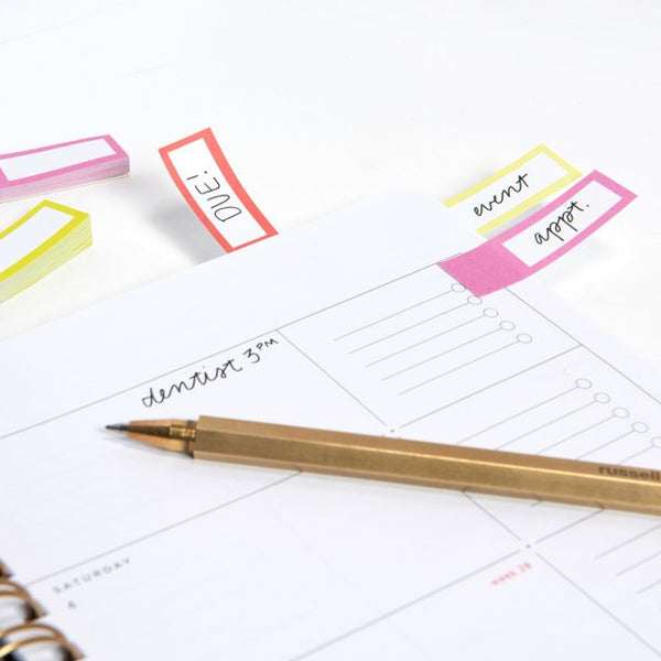 BRIGHT RAINBOW STICKY PAGE FLAGS - SET OF 10