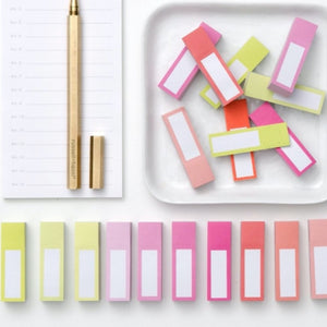 BRIGHT RAINBOW STICKY PAGE FLAGS - SET OF 10