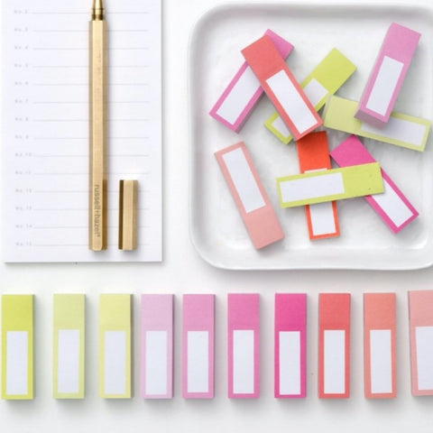 BRIGHT RAINBOW STICKY PAGE FLAGS - SET OF 10