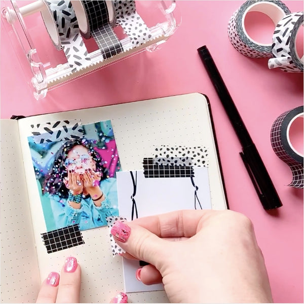 BLACK & WHITE WASHI TAPE - SET OF 3