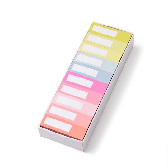 BRIGHT RAINBOW STICKY PAGE FLAGS - SET OF 10