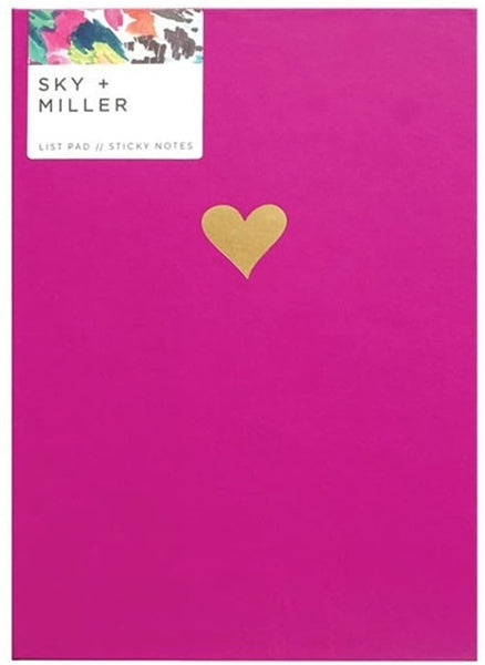 'HEART' LIST PAD SET - BY SKY + MILLER