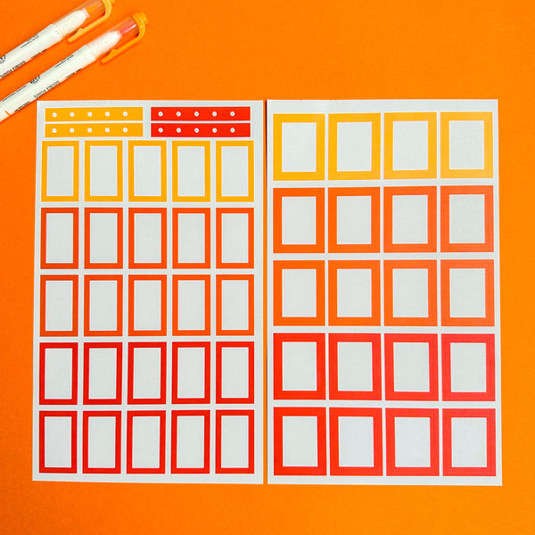 ORANGE BLOOMS FUNCTIONALLY CHIC STICKER BOOK