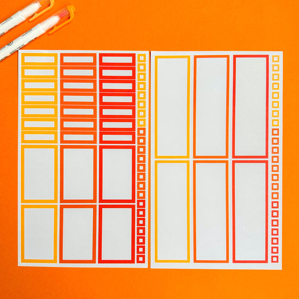 ORANGE BLOOMS FUNCTIONALLY CHIC STICKER BOOK