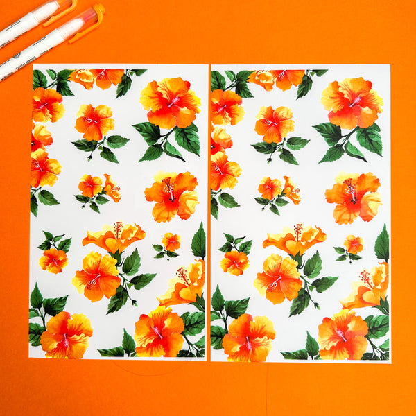 ORANGE BLOOMS FUNCTIONALLY CHIC STICKER BOOK