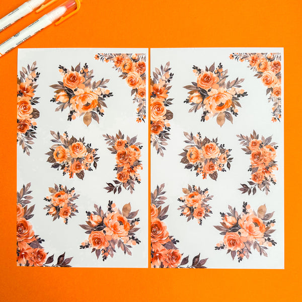 ORANGE BLOOMS FUNCTIONALLY CHIC STICKER BOOK