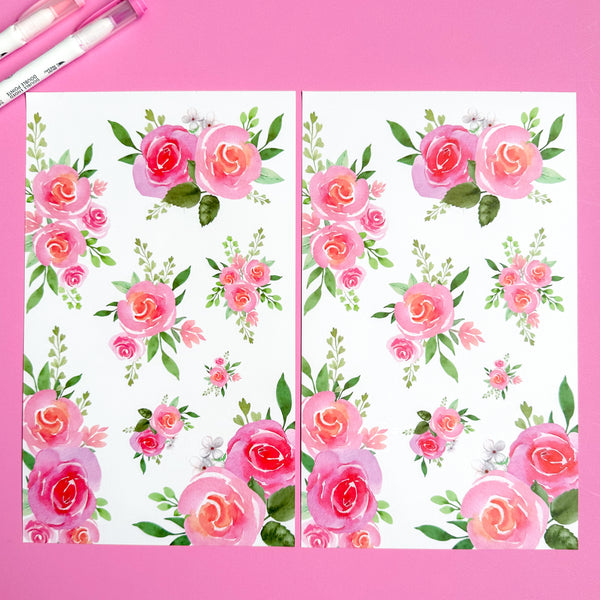PINK BLOOMS FUNCTIONALLY CHIC STICKER BOOK