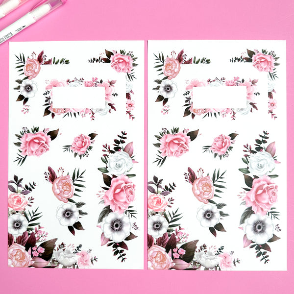 PINK BLOOMS FUNCTIONALLY CHIC STICKER BOOK