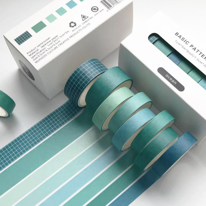 WASHI TAPE SET - OCEAN / TEAL BLUE
