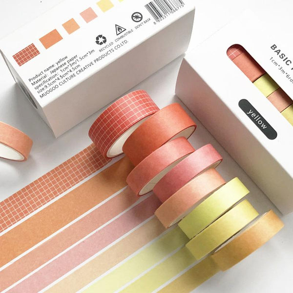 WASHI TAPE SET - YELLOW / ORANGE