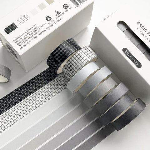 WASHI TAPE SET - BLACK & WHITE
