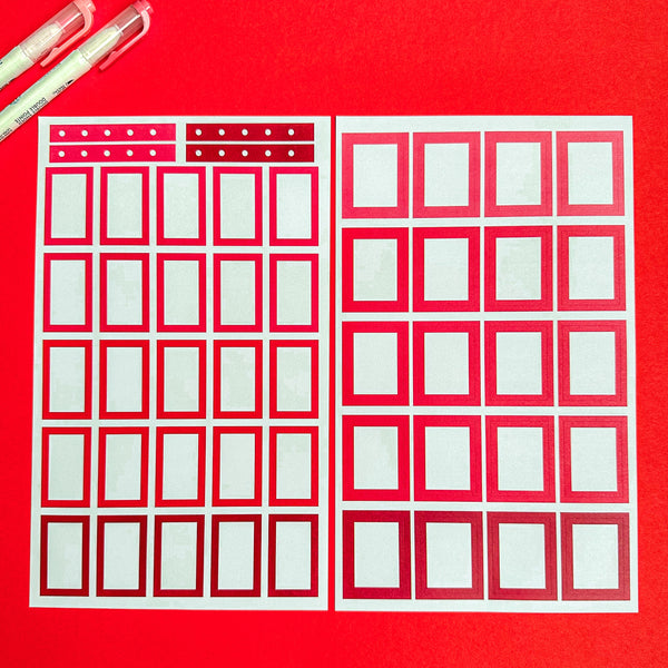 RED BLOOMS FUNCTIONALLY CHIC STICKER BOOK