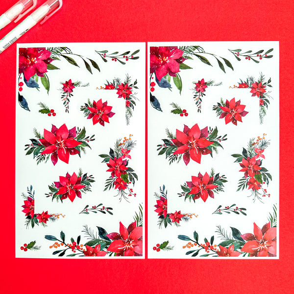 RED BLOOMS FUNCTIONALLY CHIC STICKER BOOK