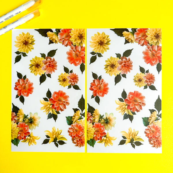 YELLOW BLOOMS FUNCTIONALLY CHIC STICKER BOOK