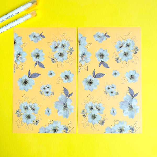 YELLOW BLOOMS FUNCTIONALLY CHIC STICKER BOOK